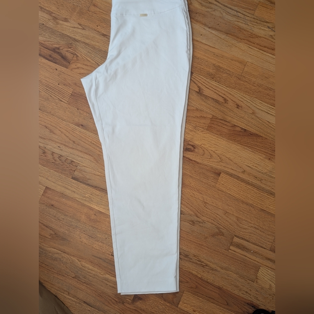 INC Women's Mid-rise Tummy Control Skinny White Slim Fit Pants Size 20